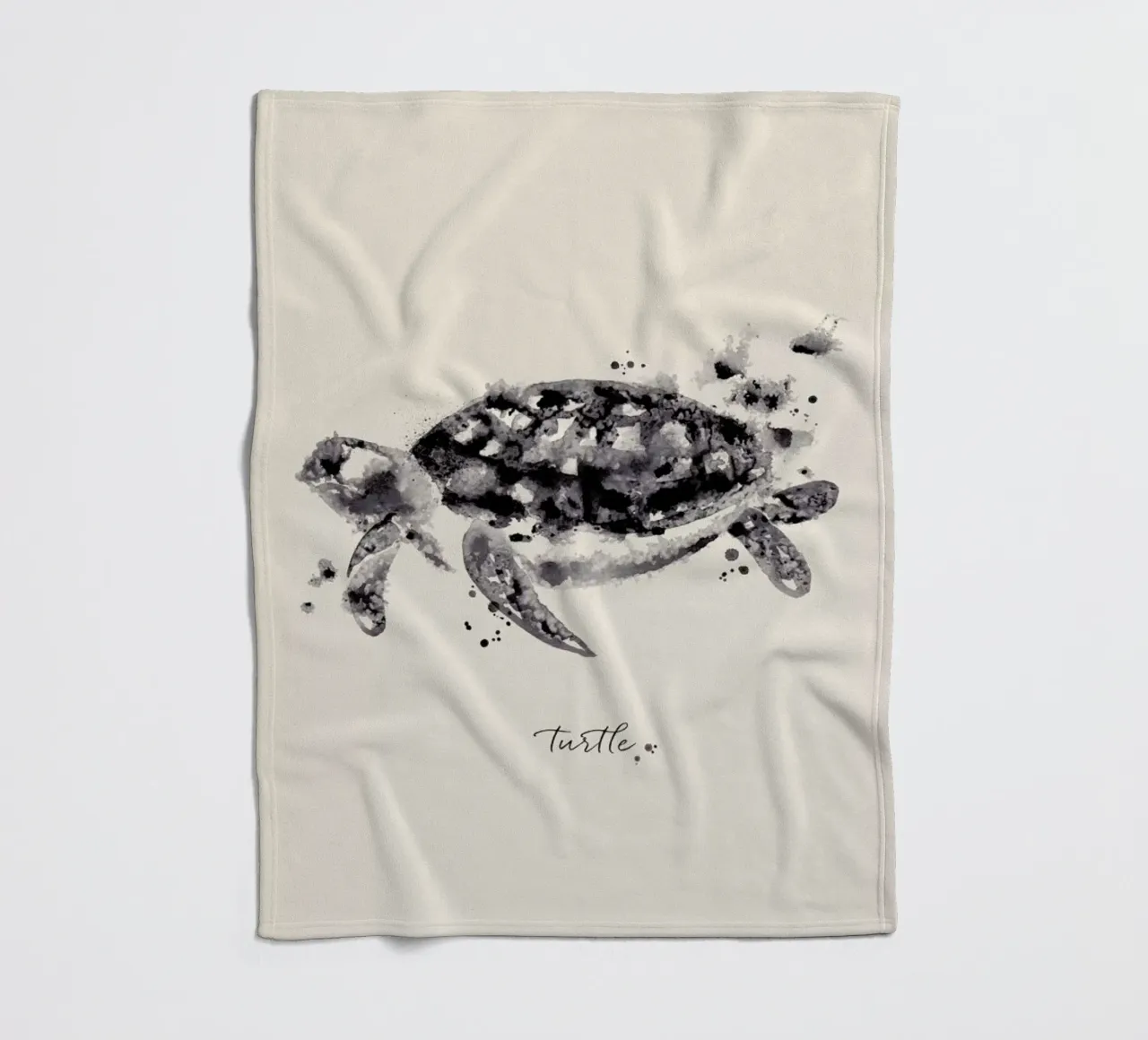 Ink Turtle Fleecedecke von Flora & Fauna