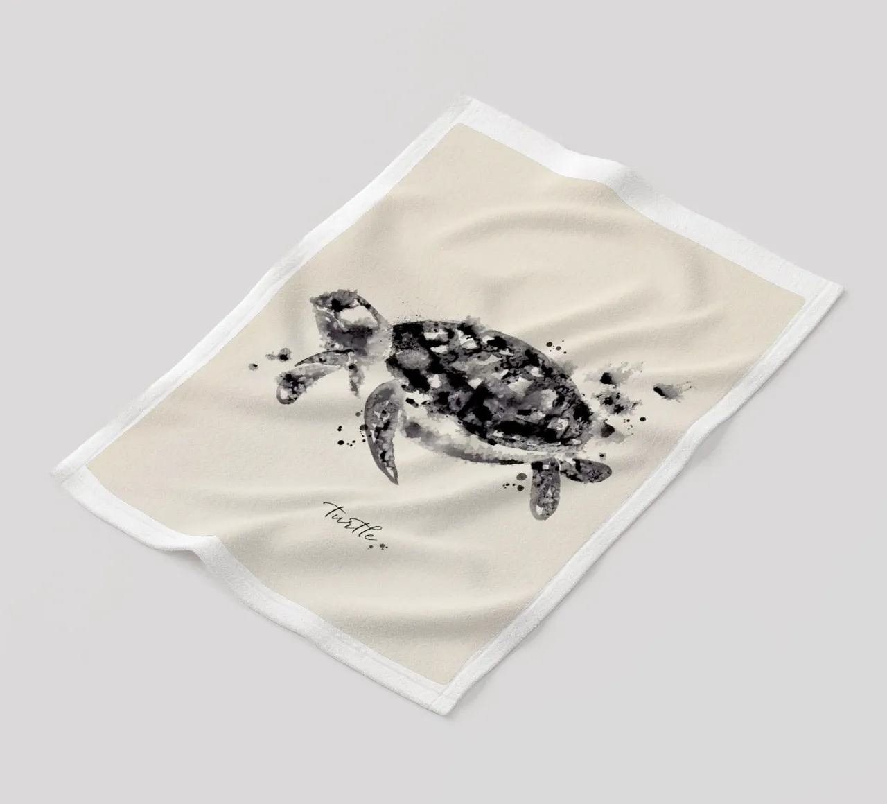 Ink Turtle coperta in pile da Flora & Fauna