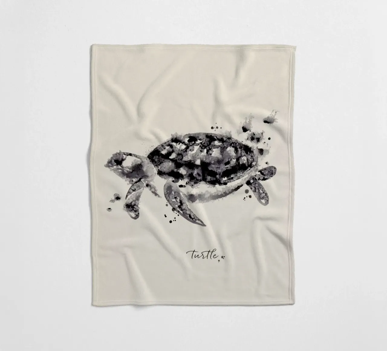 Ink Turtle Fleecedecke von Flora & Fauna