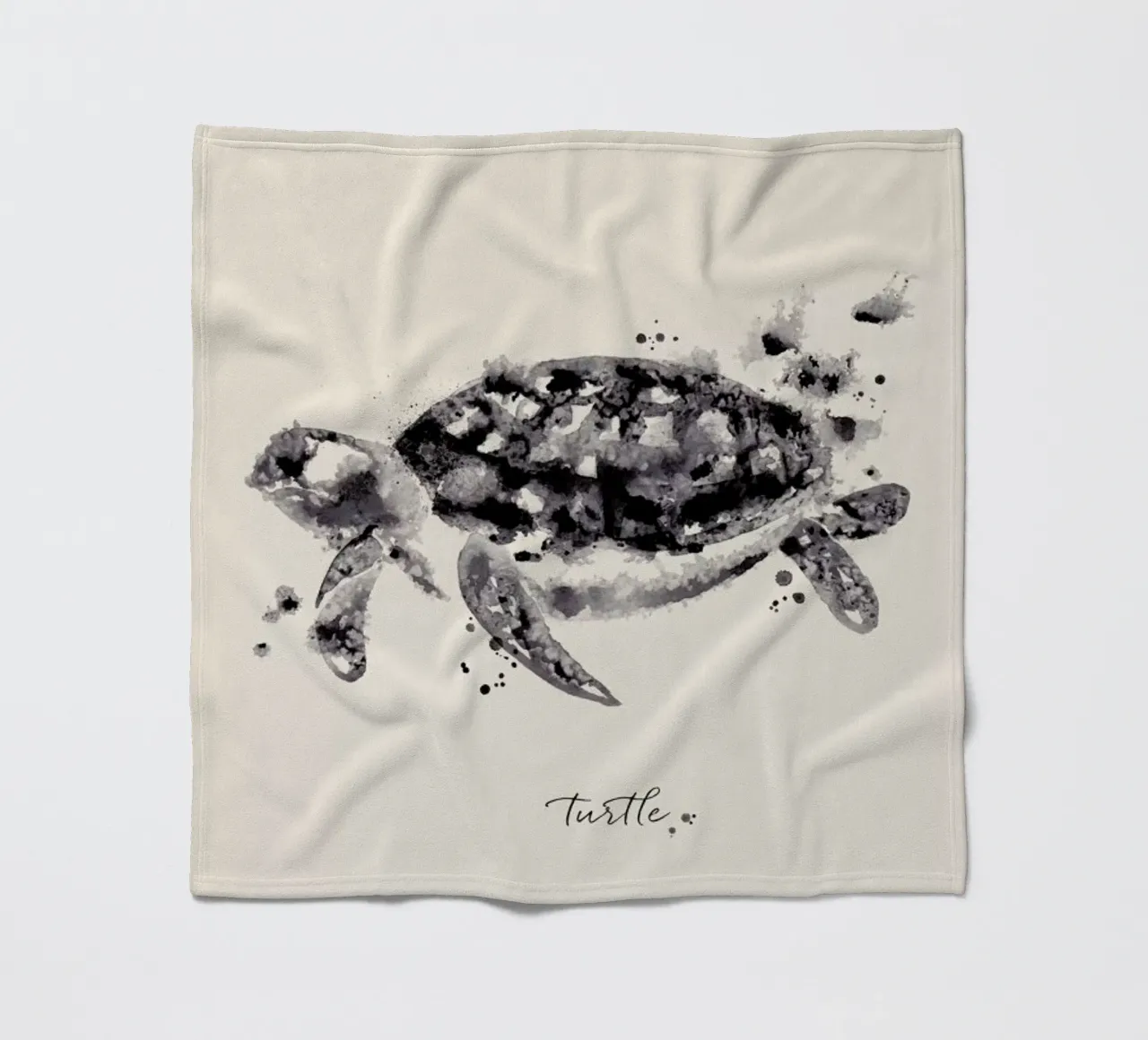 Ink Turtle Fleecedecke von Flora & Fauna