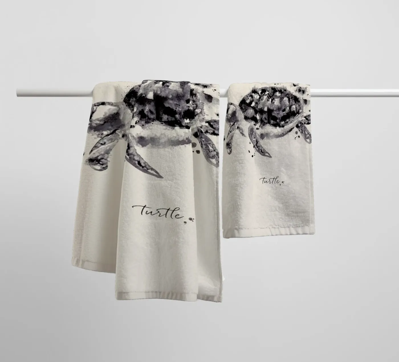 Ink Turtle towel by Flora & Fauna