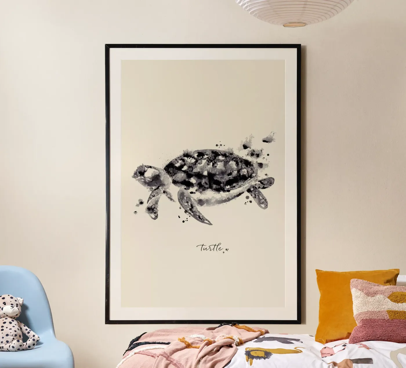 Ink Turtle poster van Flora & Fauna