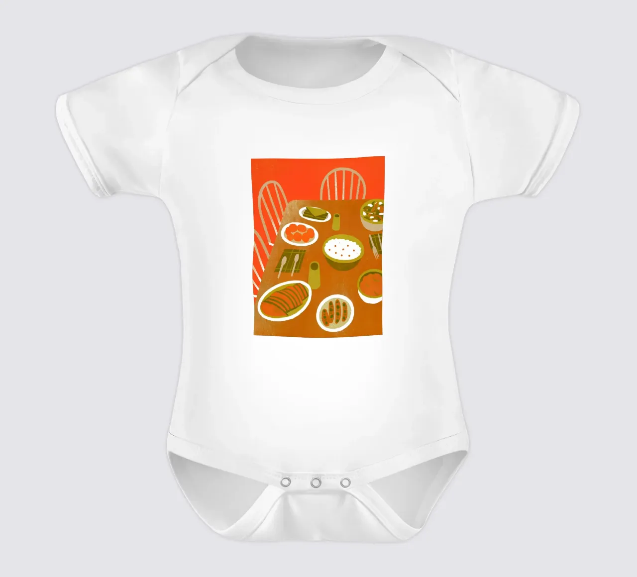 Piatti pop retrò body neonato maniche corte da THE LATEST SHOP