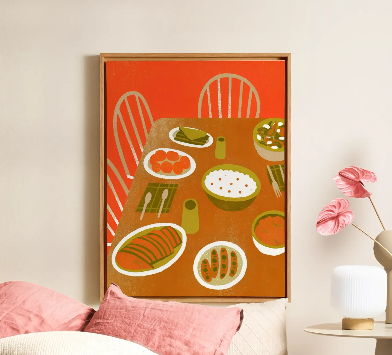 Retro Pop Food Dishes canvas by THE LATEST SHOP