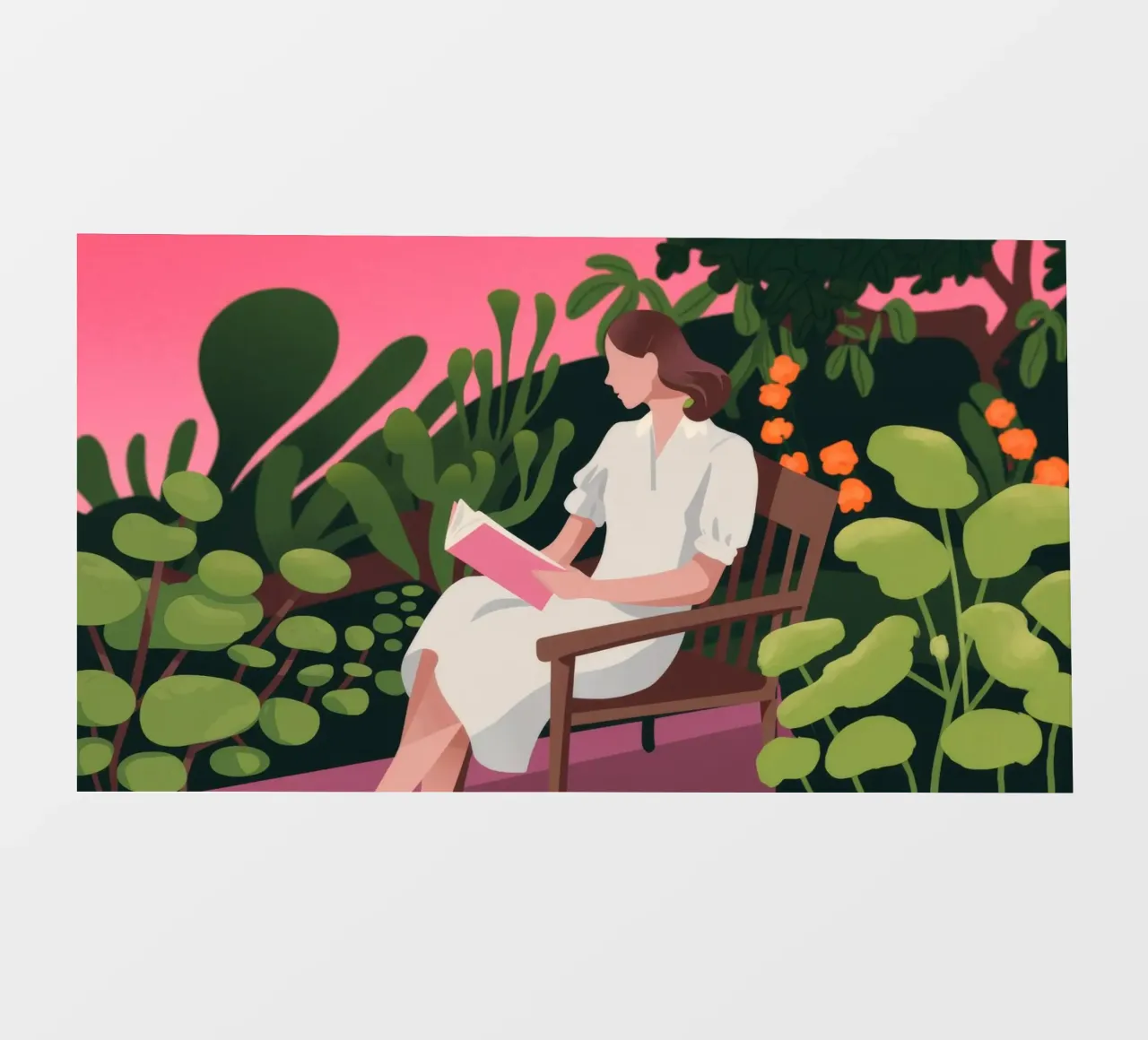 Serene Garden Reading photo wallpaper by Fine Sanctuary