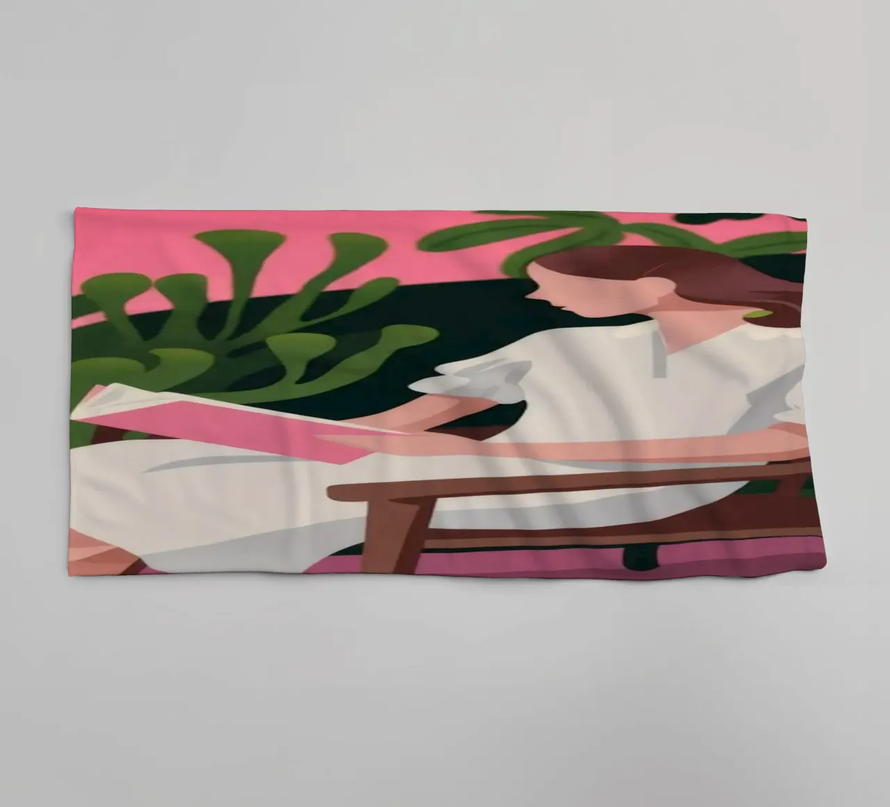 Serene Garden Reading towel by Fine Sanctuary