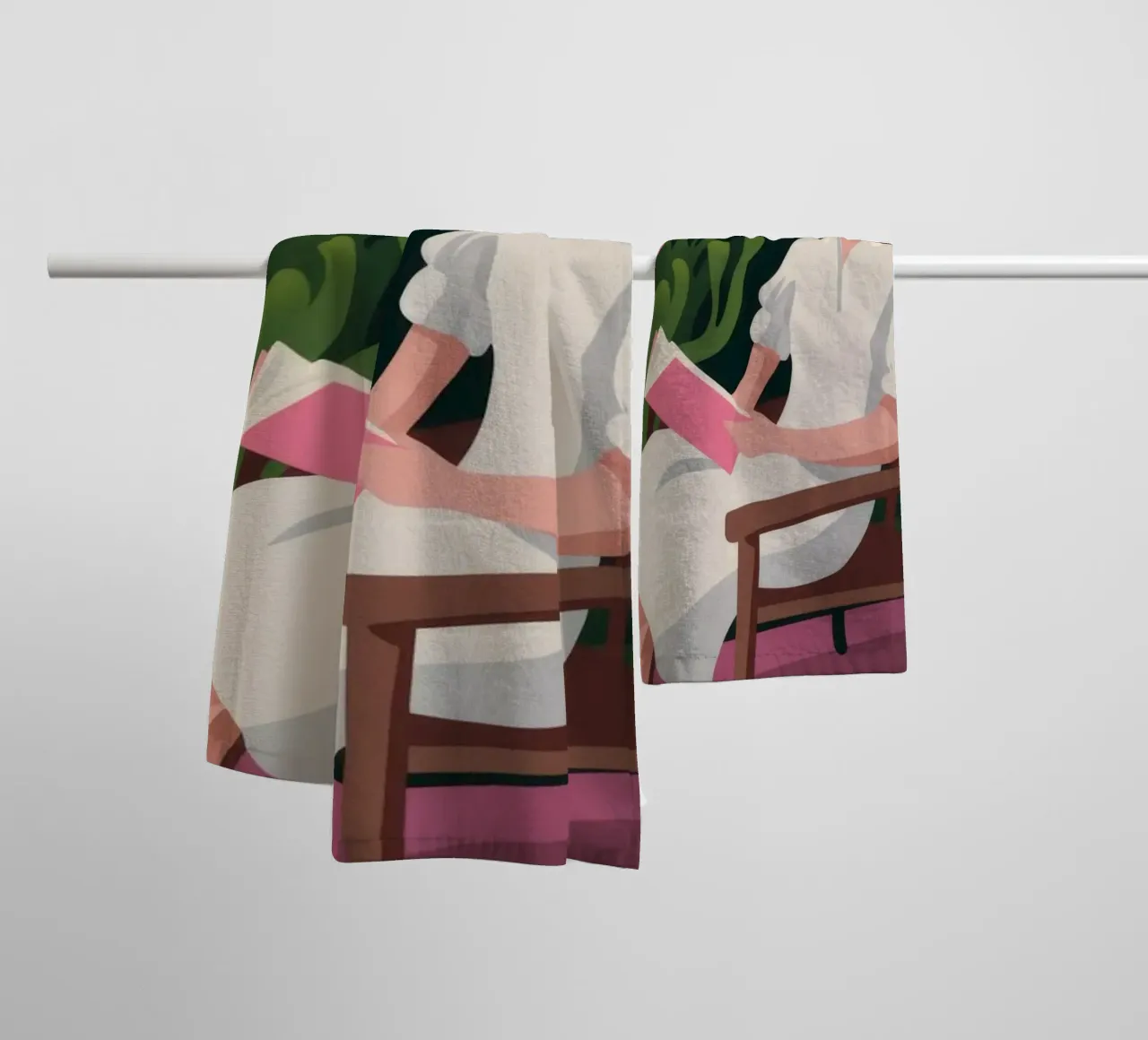 Serene Garden Reading towel by Fine Sanctuary