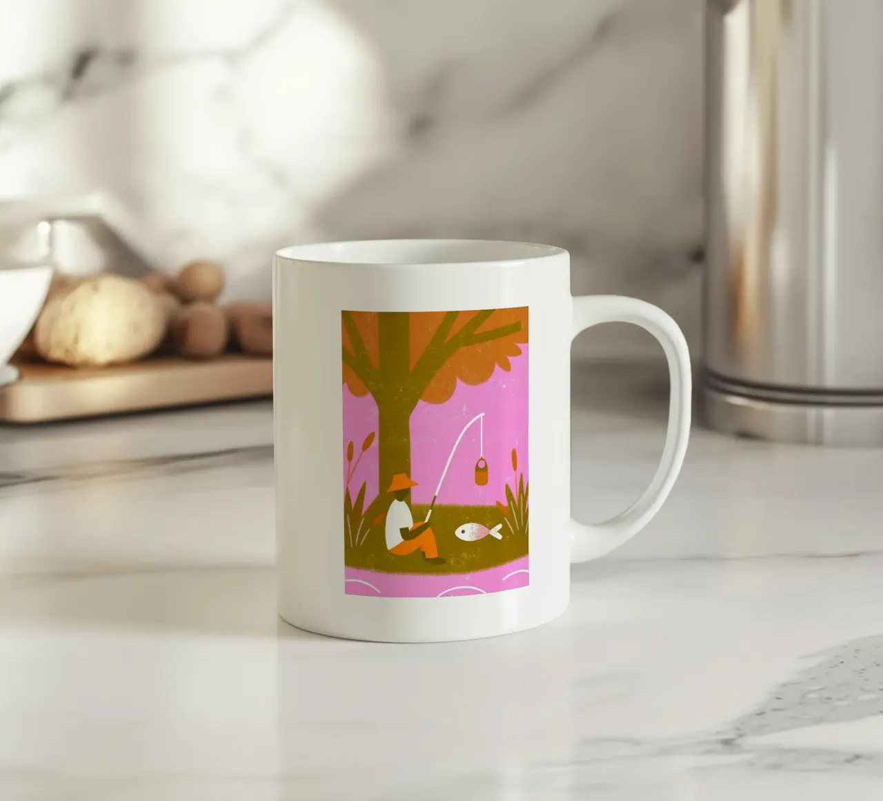 Pesca retro pop tazza in ceramica da THE LATEST SHOP