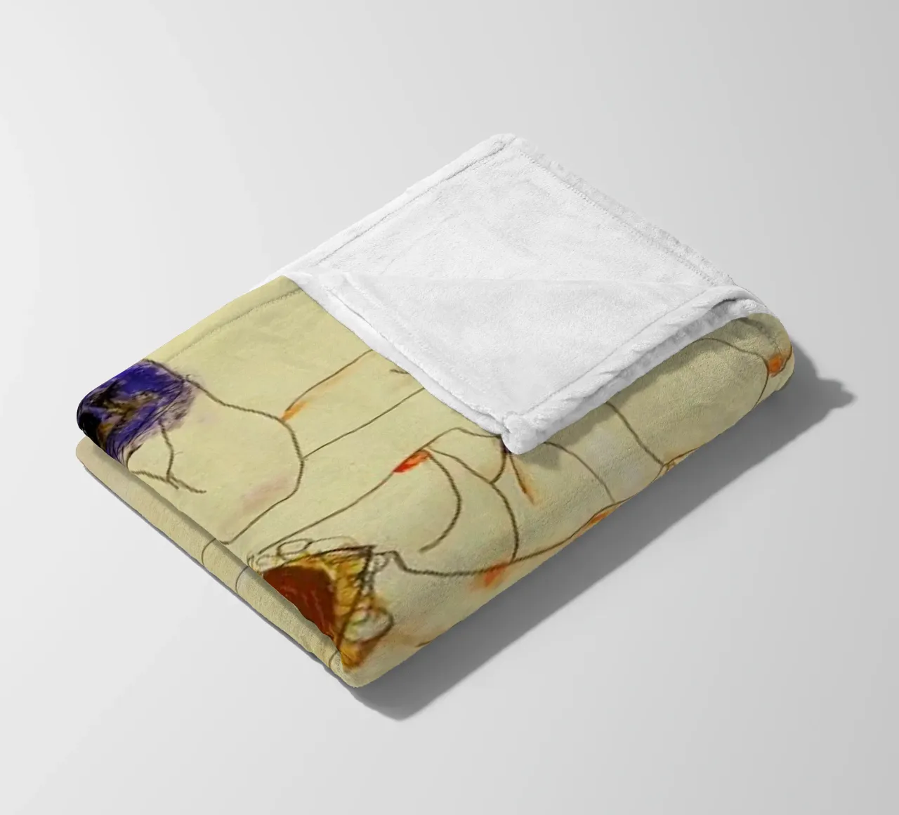 Schiele - Two Friends coperta in pile da ARTOTHEK