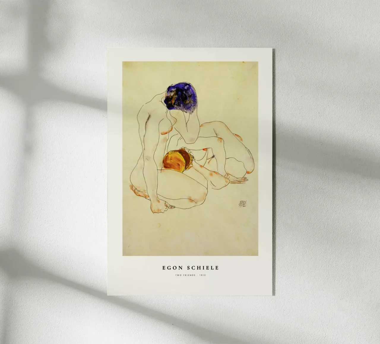 Schiele - Two Friends plexiglass da ARTOTHEK