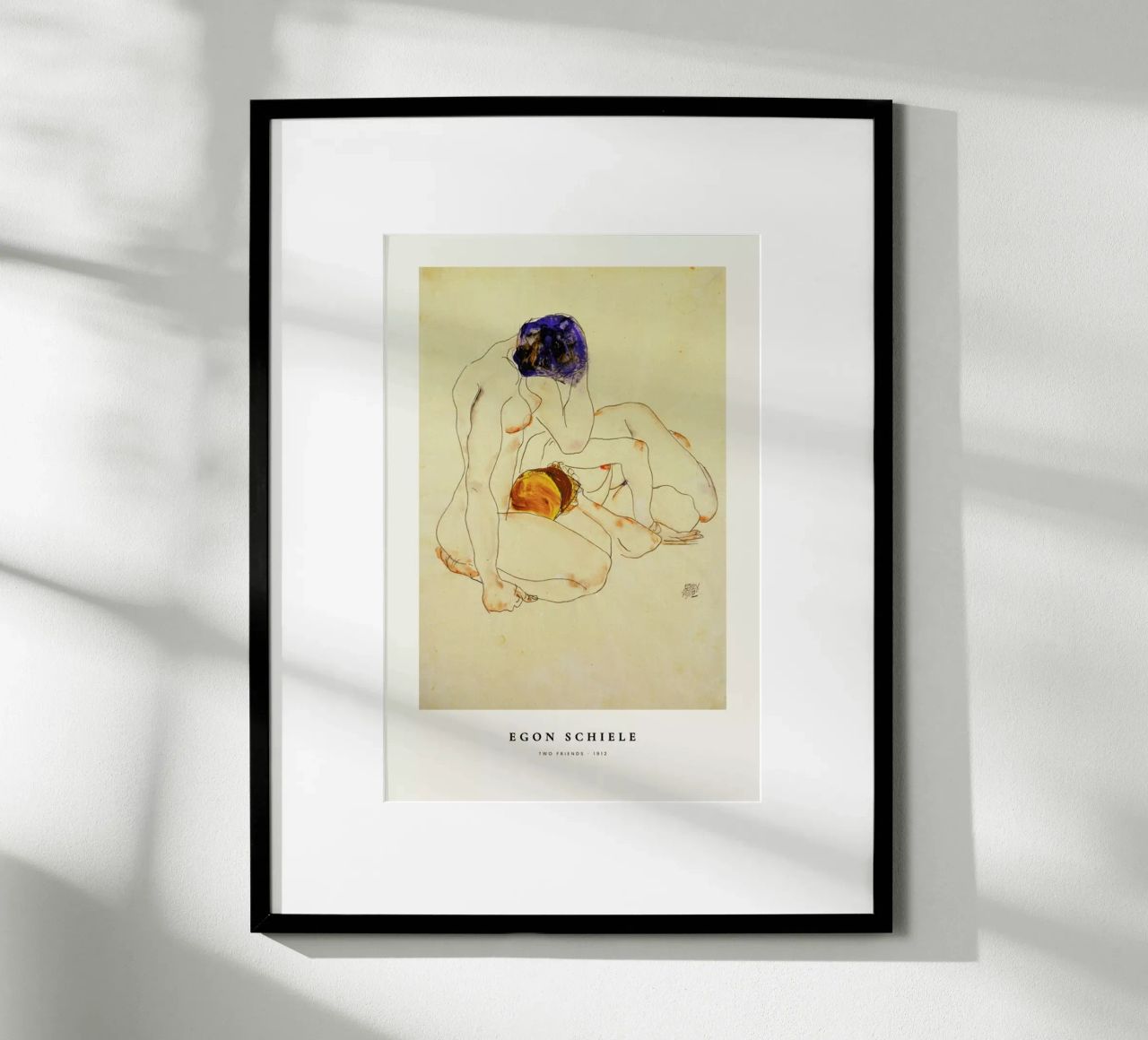 Schiele - Two Friends Poster von ARTOTHEK