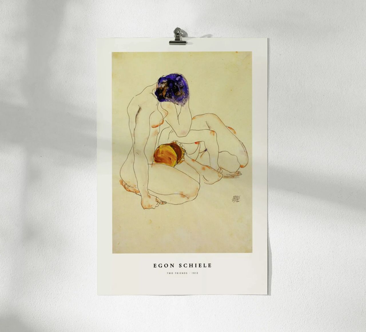 Schiele - Two Friends Poster von ARTOTHEK