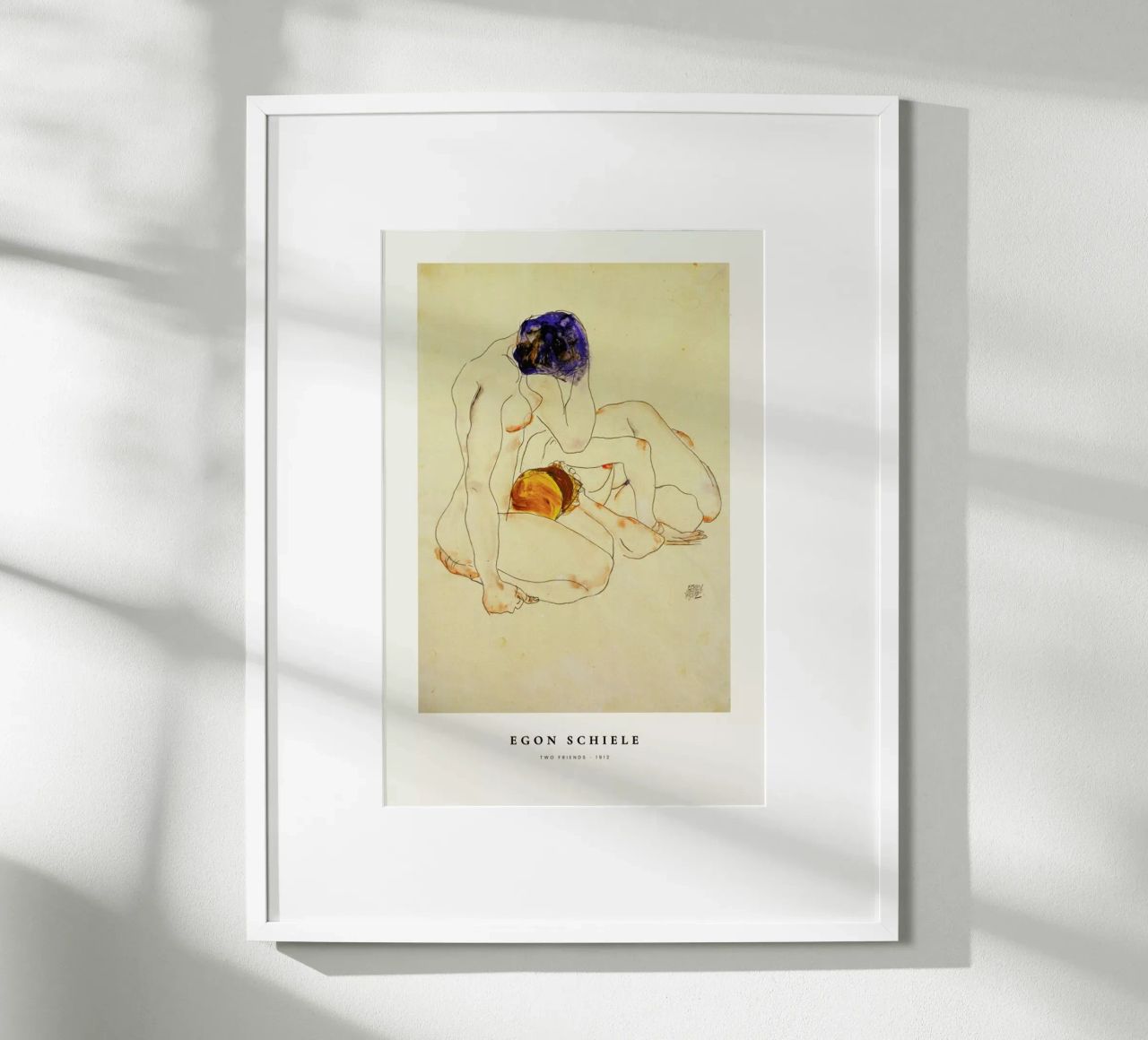 Schiele - Two Friends Poster von ARTOTHEK