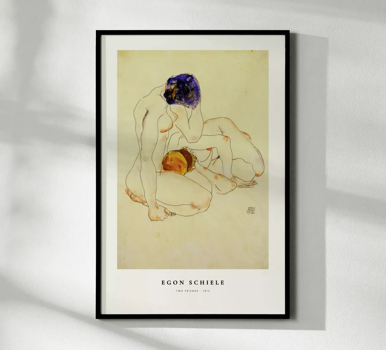 Schiele - Two Friends carta hahnemühle da ARTOTHEK