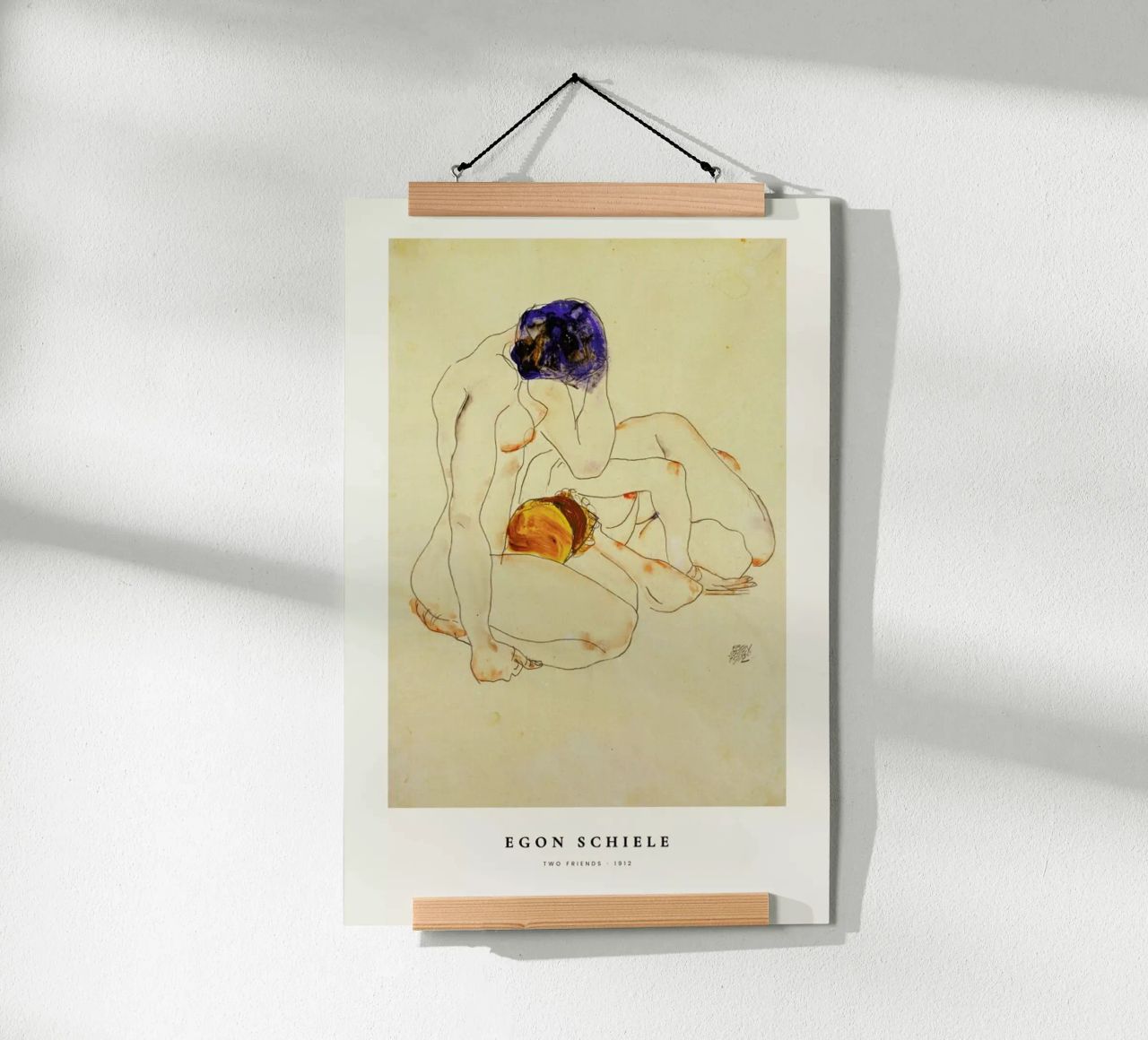 Schiele - Two Friends Poster von ARTOTHEK