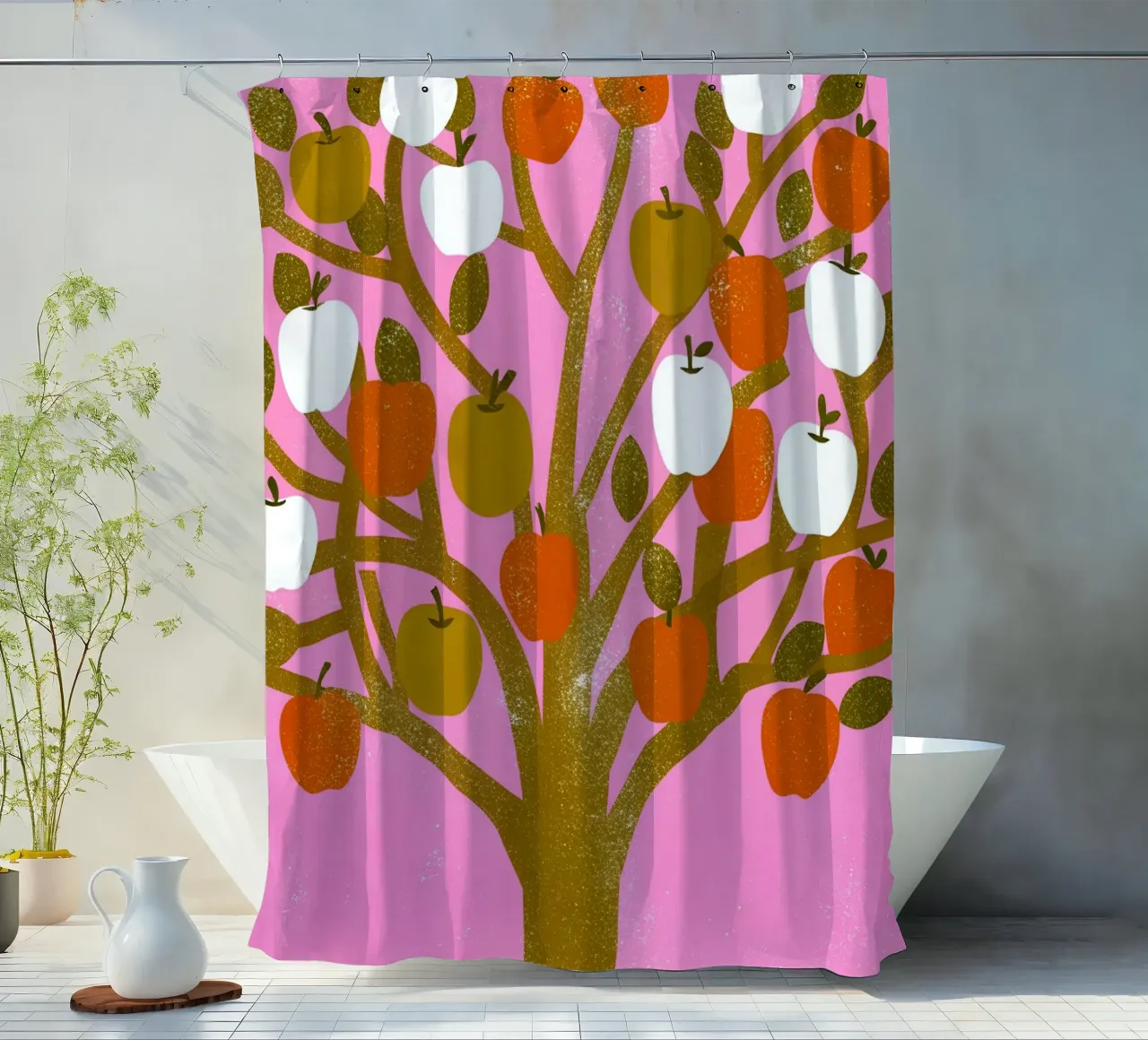 Retro Pop Apfelbaum Duschvorhang von THE LATEST SHOP