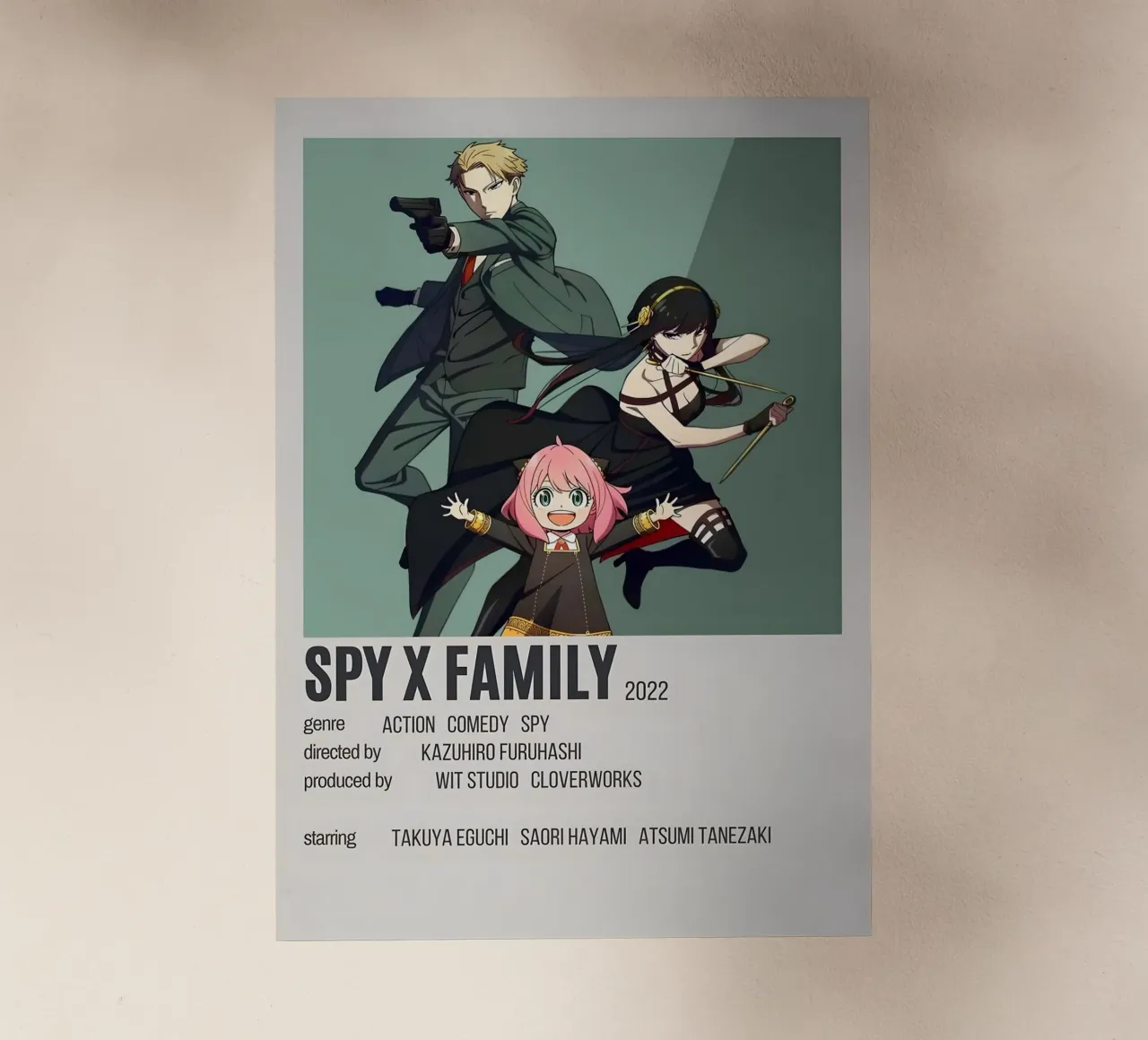 SPY X FAMILY 2022 pellicola backlit da Totoya