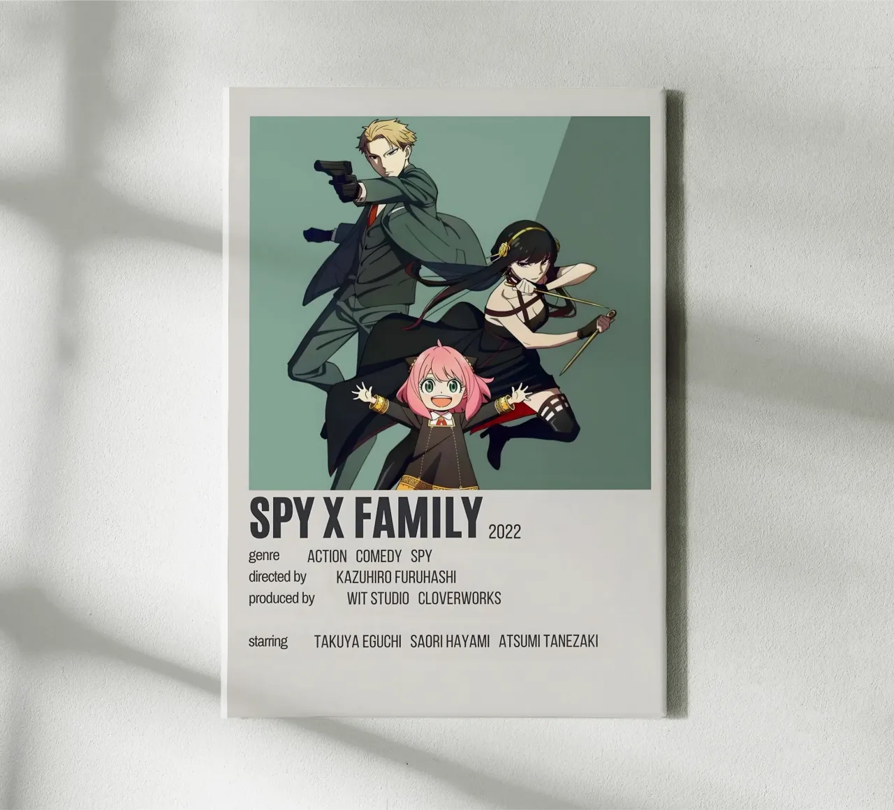 SPY X FAMILY 2022 canvas met Baklijst van Totoya