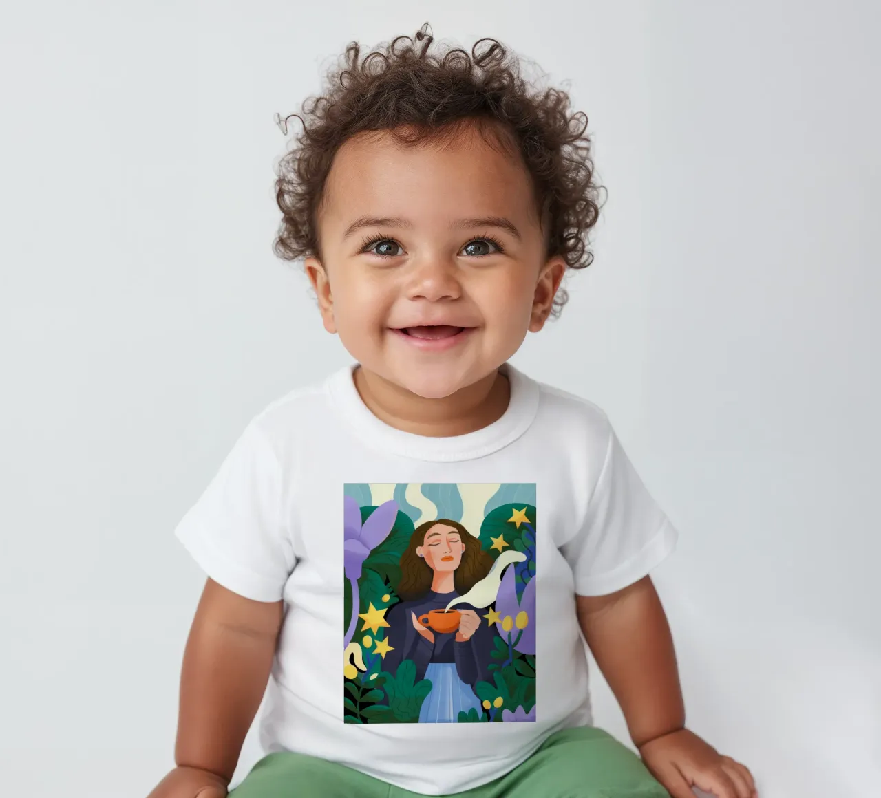 Whimsical Tea Time baby t-shirt by Fine Sanctuary