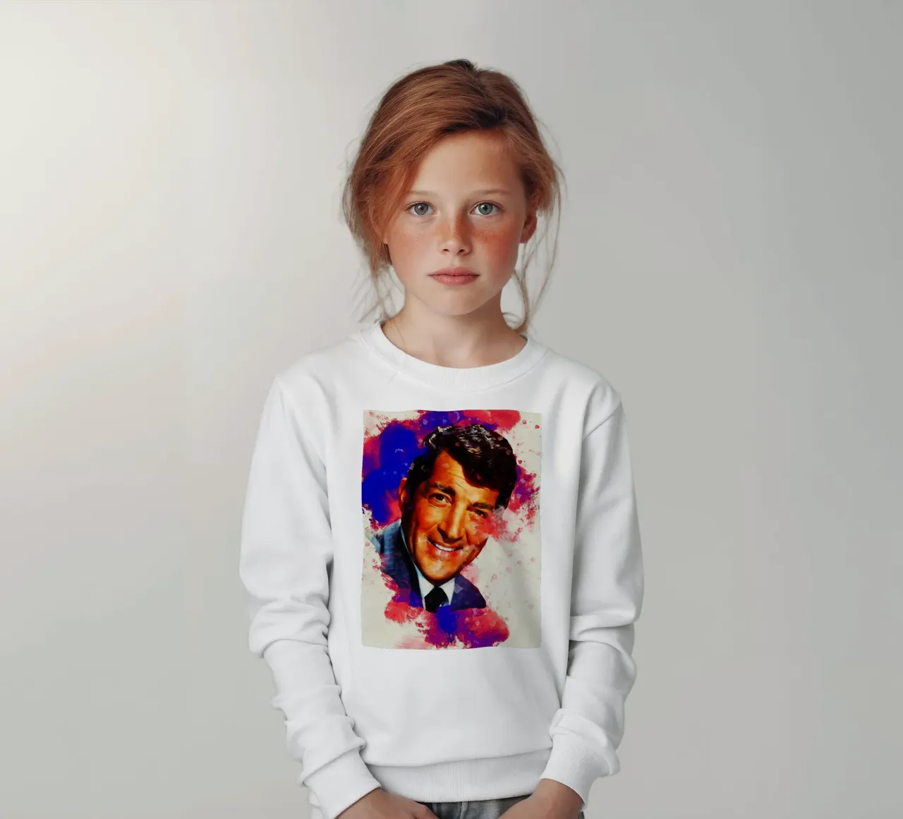Macchia di ritratto Dean Martin felpa bambino da Gunawan Rb