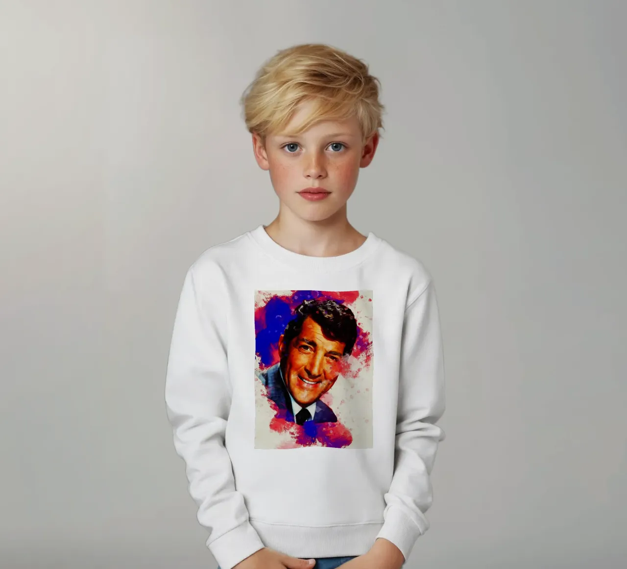Macchia di ritratto Dean Martin felpa bambino da Gunawan Rb