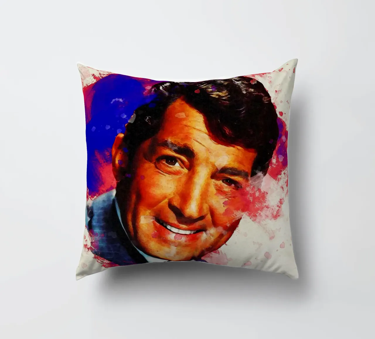 Macchia di ritratto Dean Martin cuscino da Gunawan Rb