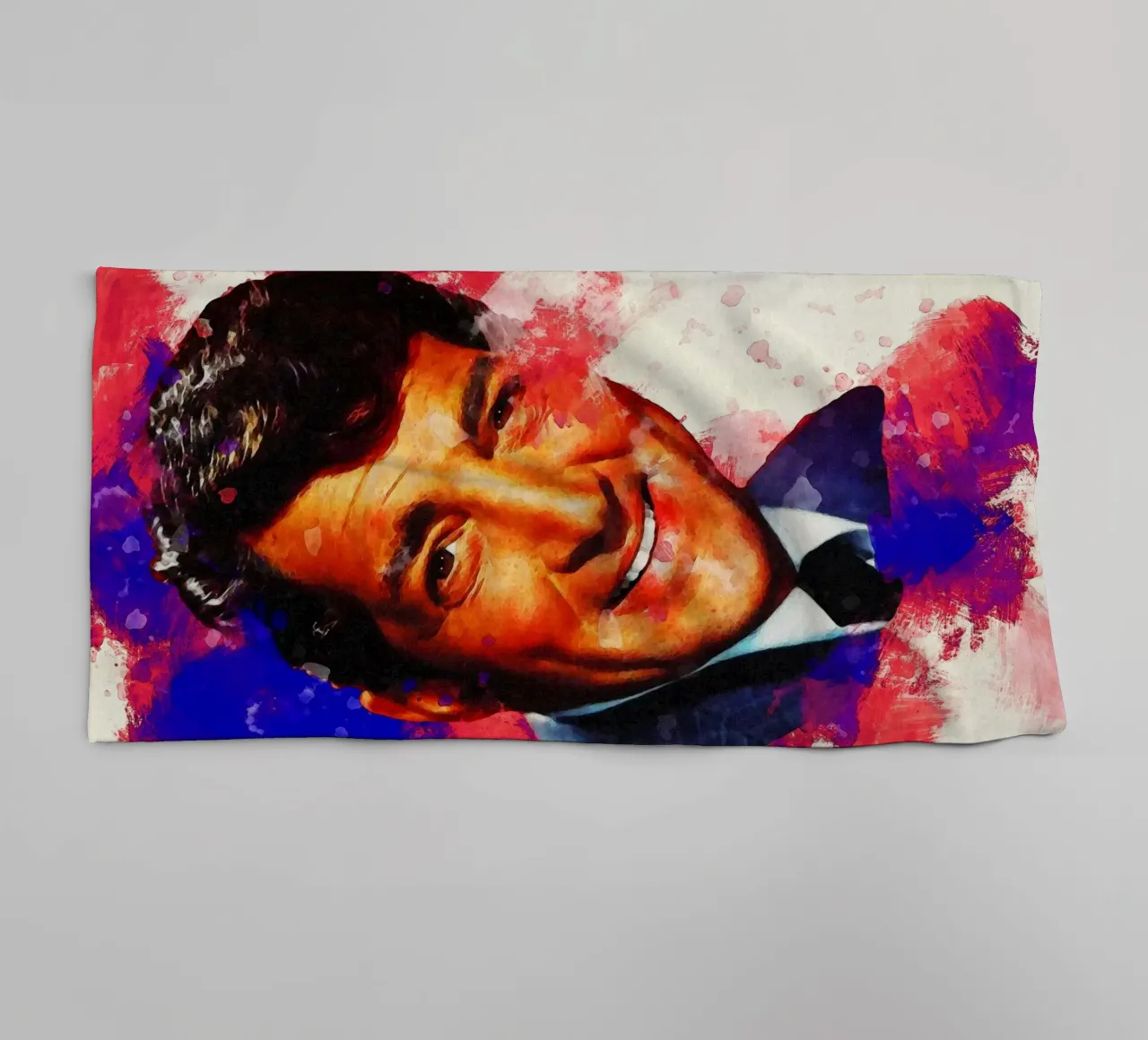 Macchia di ritratto Dean Martin asciugamano da bagno da Gunawan Rb