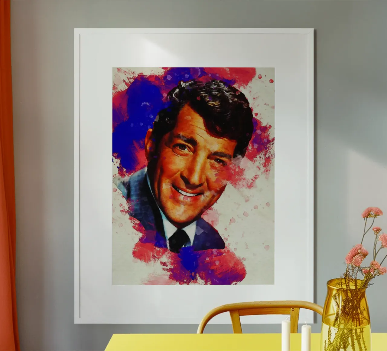 Macchia di ritratto Dean Martin carta hahnemühle da Gunawan Rb
