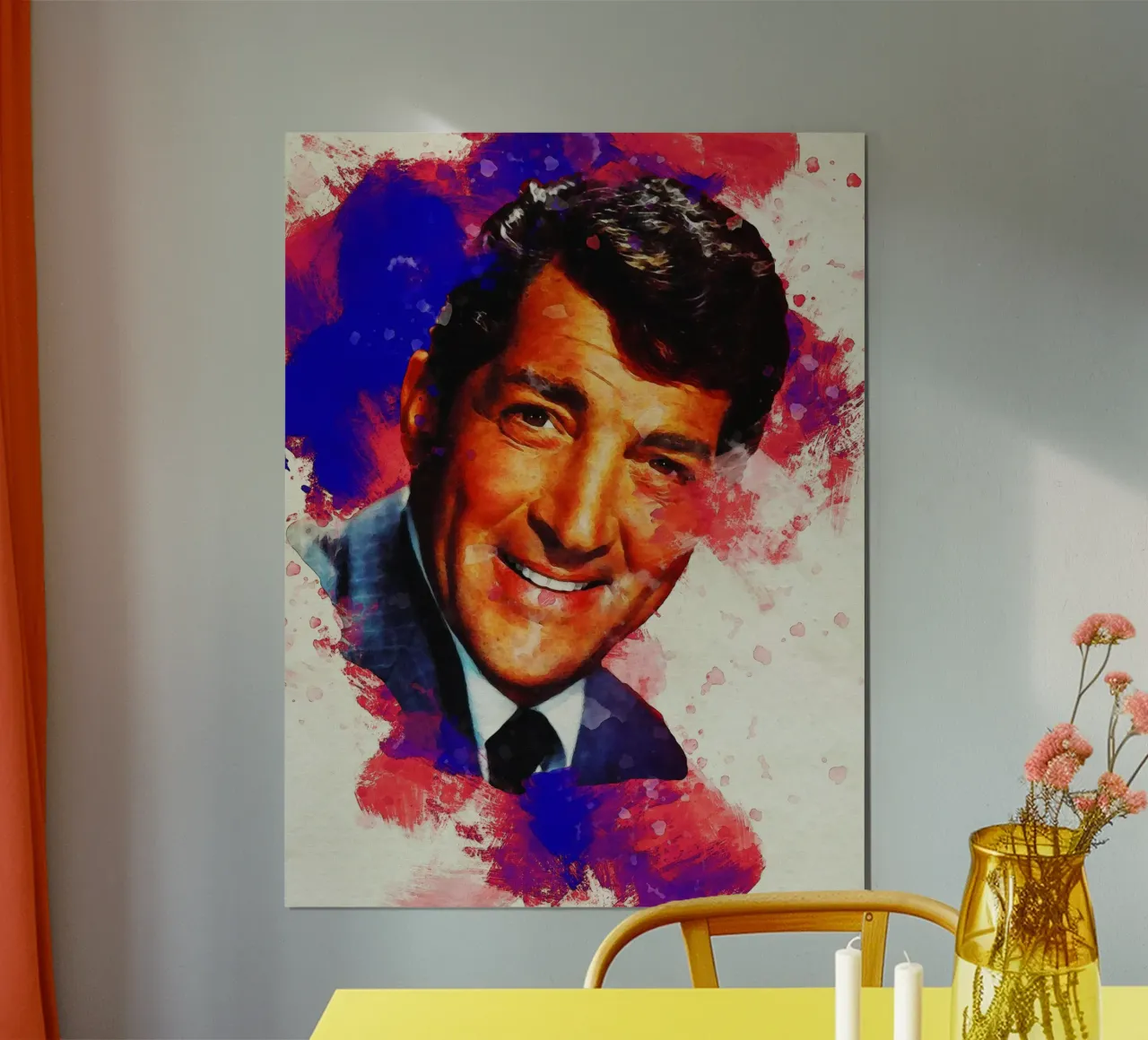 Macchia di ritratto Dean Martin carta hahnemühle da Gunawan Rb