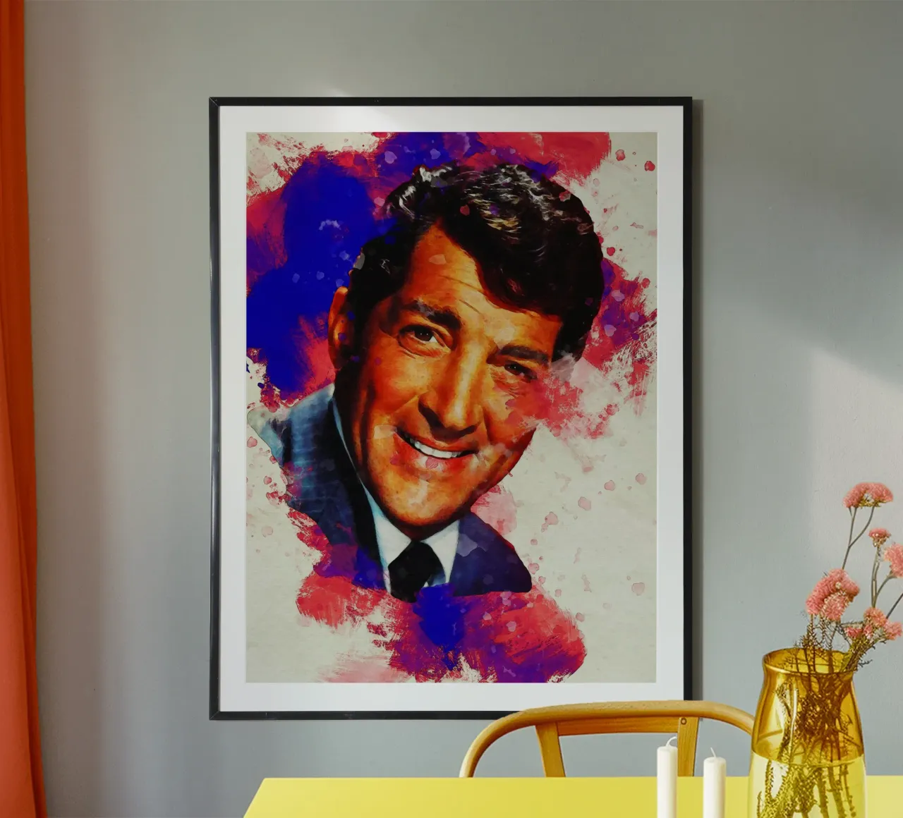 Macchia di ritratto Dean Martin carta hahnemühle da Gunawan Rb