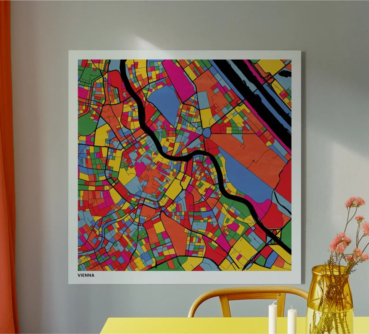 Vienna acryl van The Cartography Collection