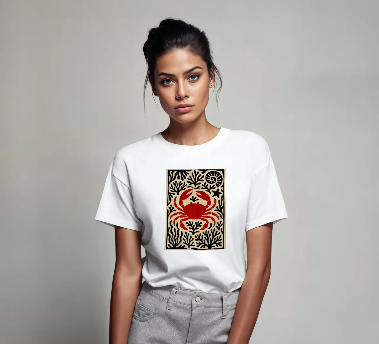 Crab And Corals t-shirt da treechild