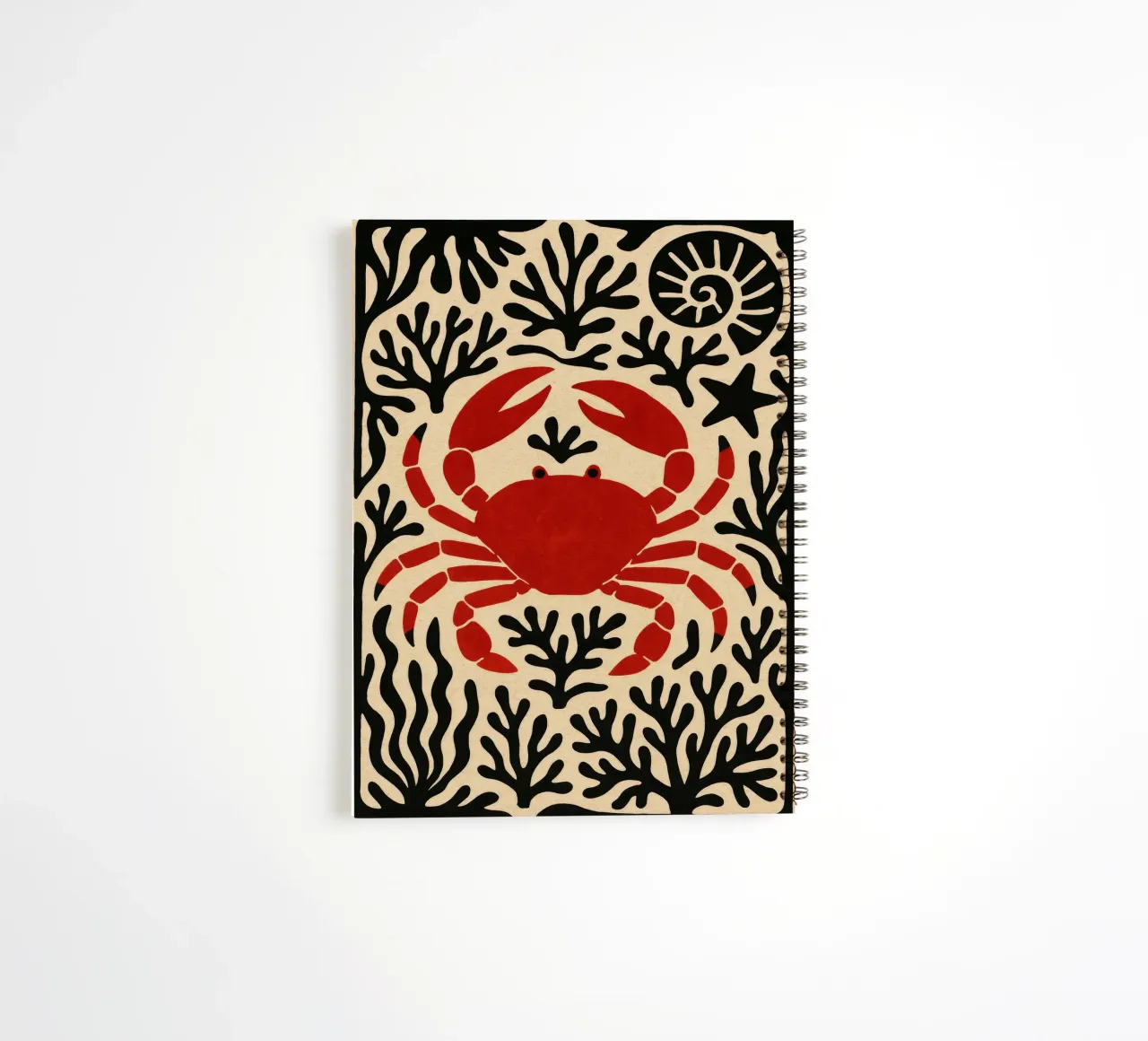 Crab And Corals spiral notebook by treechild