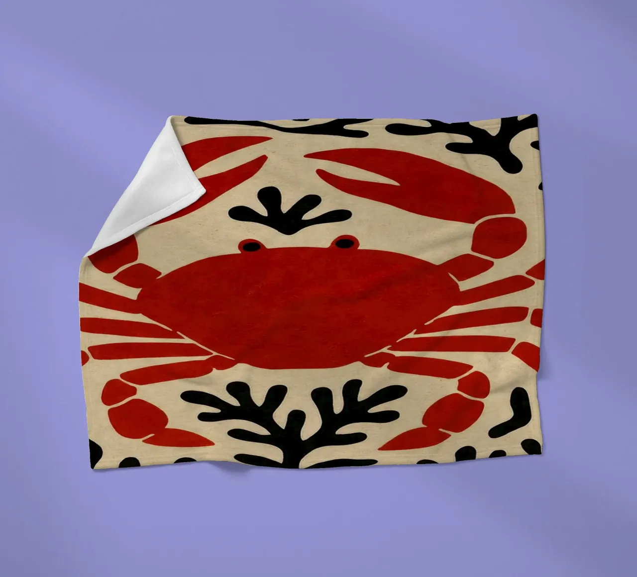 Crab And Corals coperta in pile da treechild