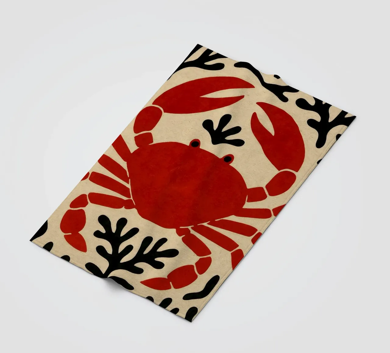 Crab And Corals coperta in pile da treechild