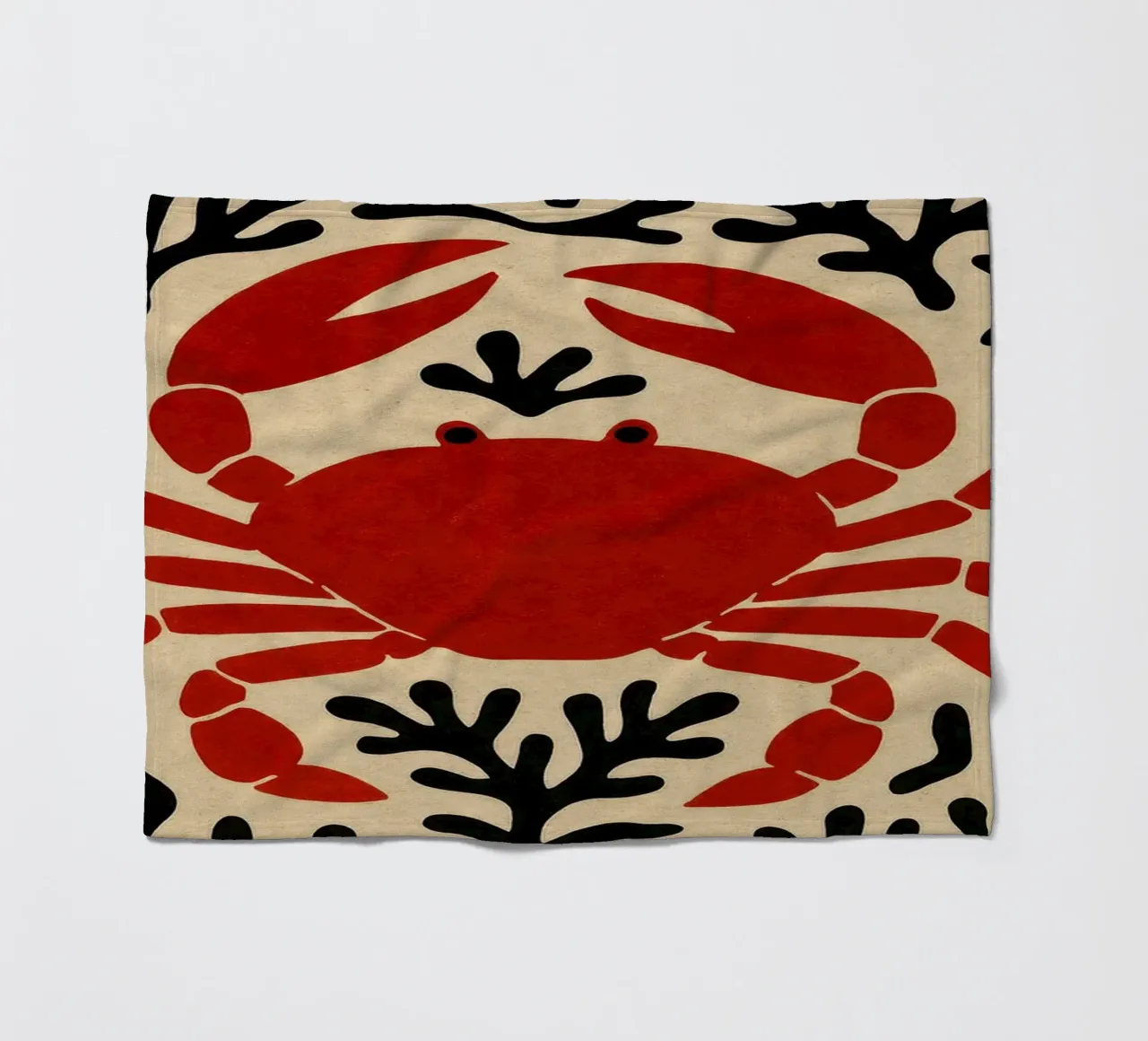 Crab And Corals coperta in pile da treechild