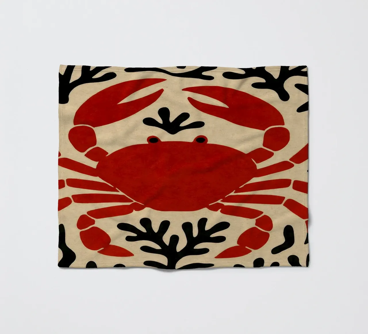 Crab And Corals coperta in pile da treechild