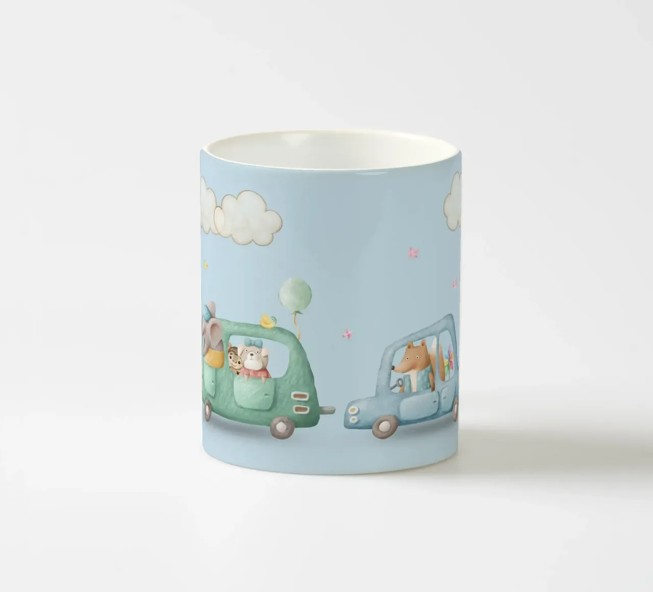 Safari Friends on the Go ceramic mug by Doodle Dreams Art