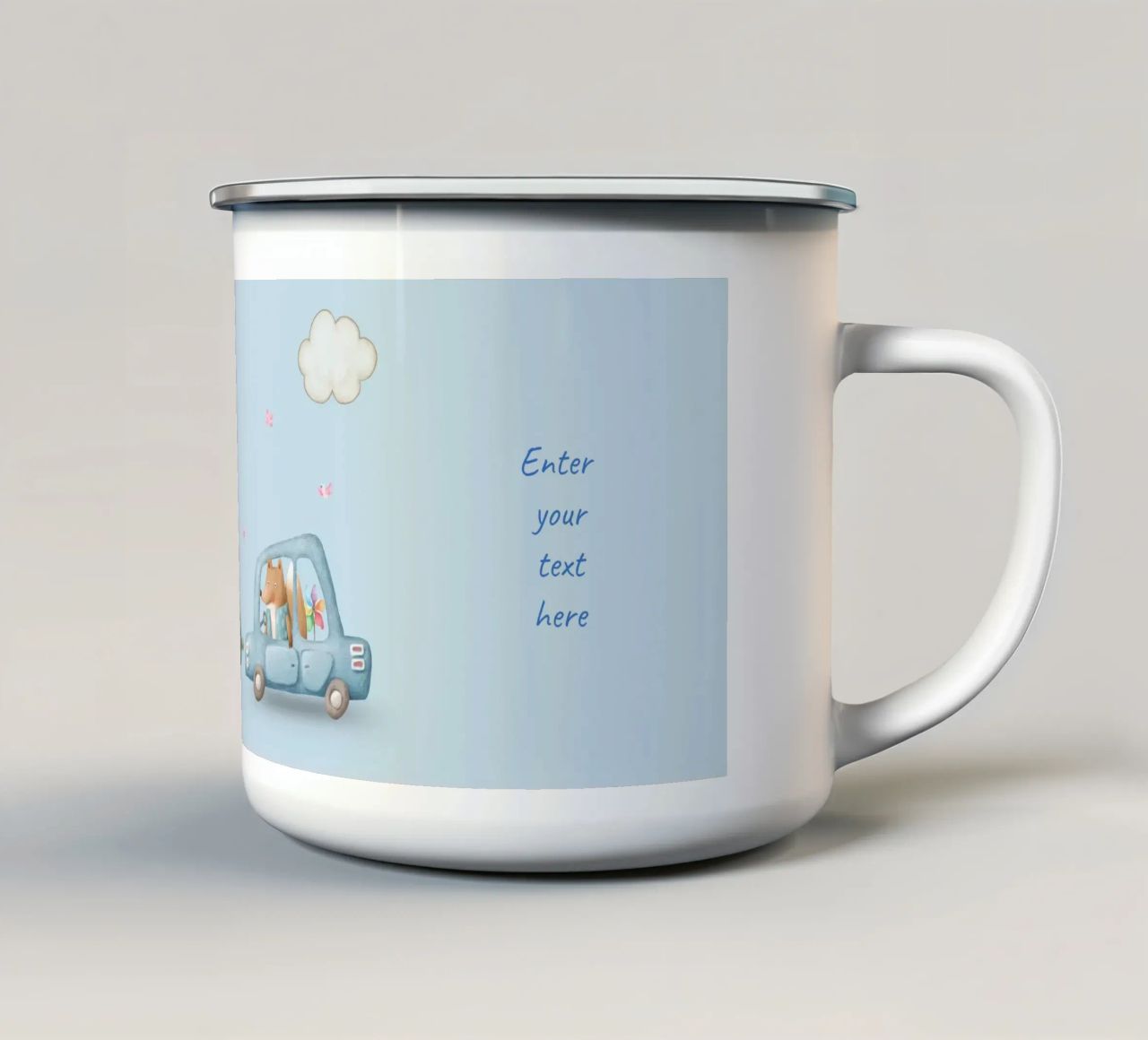 Amici di Safari in movimento tazza in smalto da Doodle Dreams Art