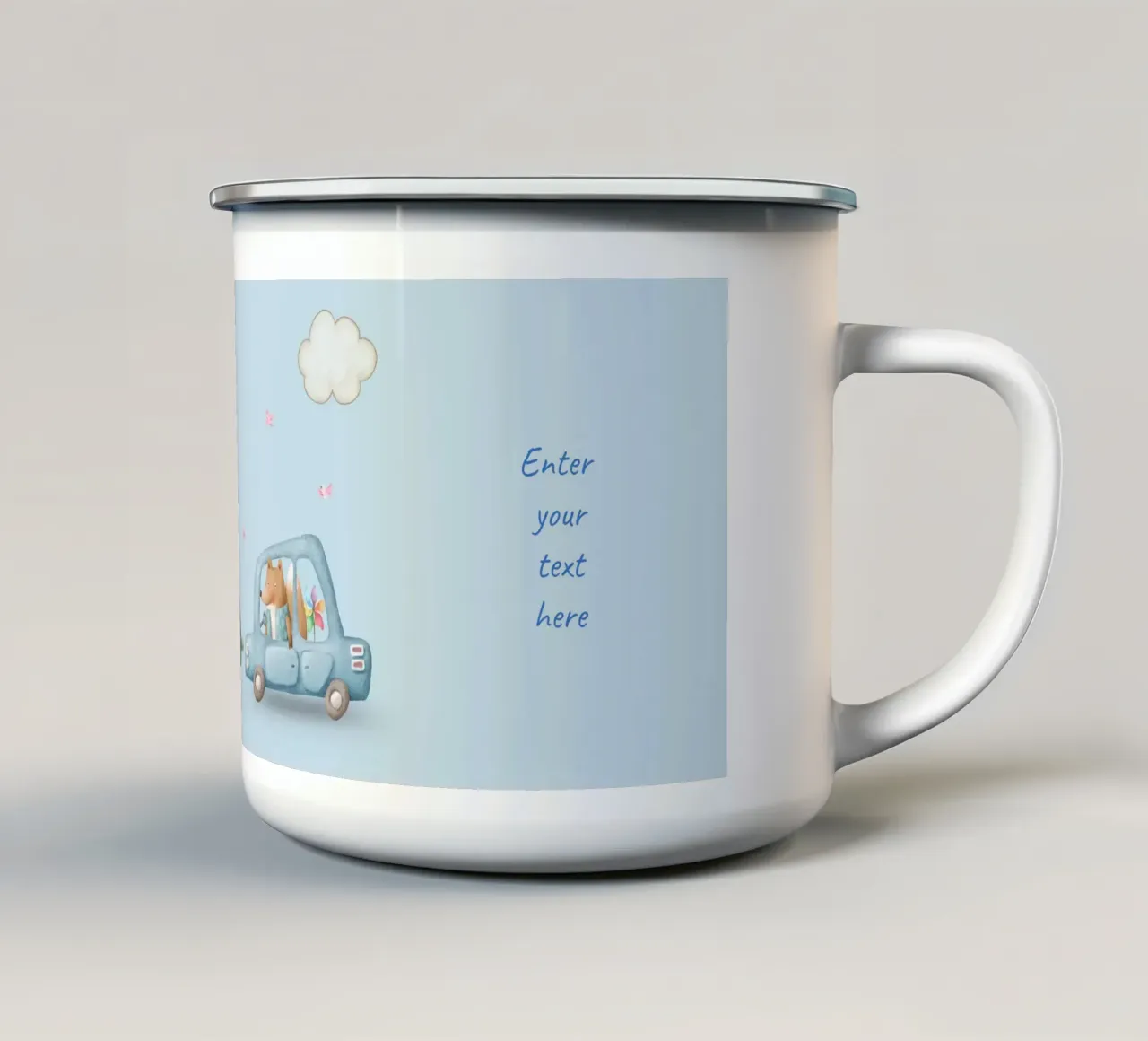 Amici di Safari in movimento tazza in smalto da Doodle Dreams Art