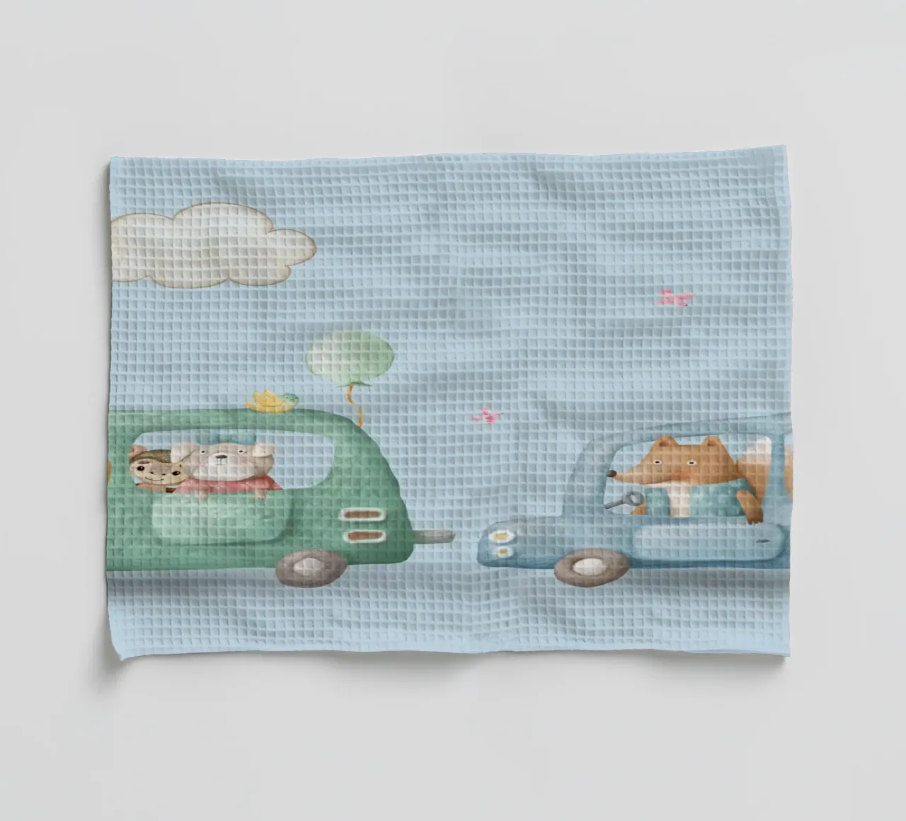 Les amis du safari sur le pouce torchon de Doodle Dreams Art