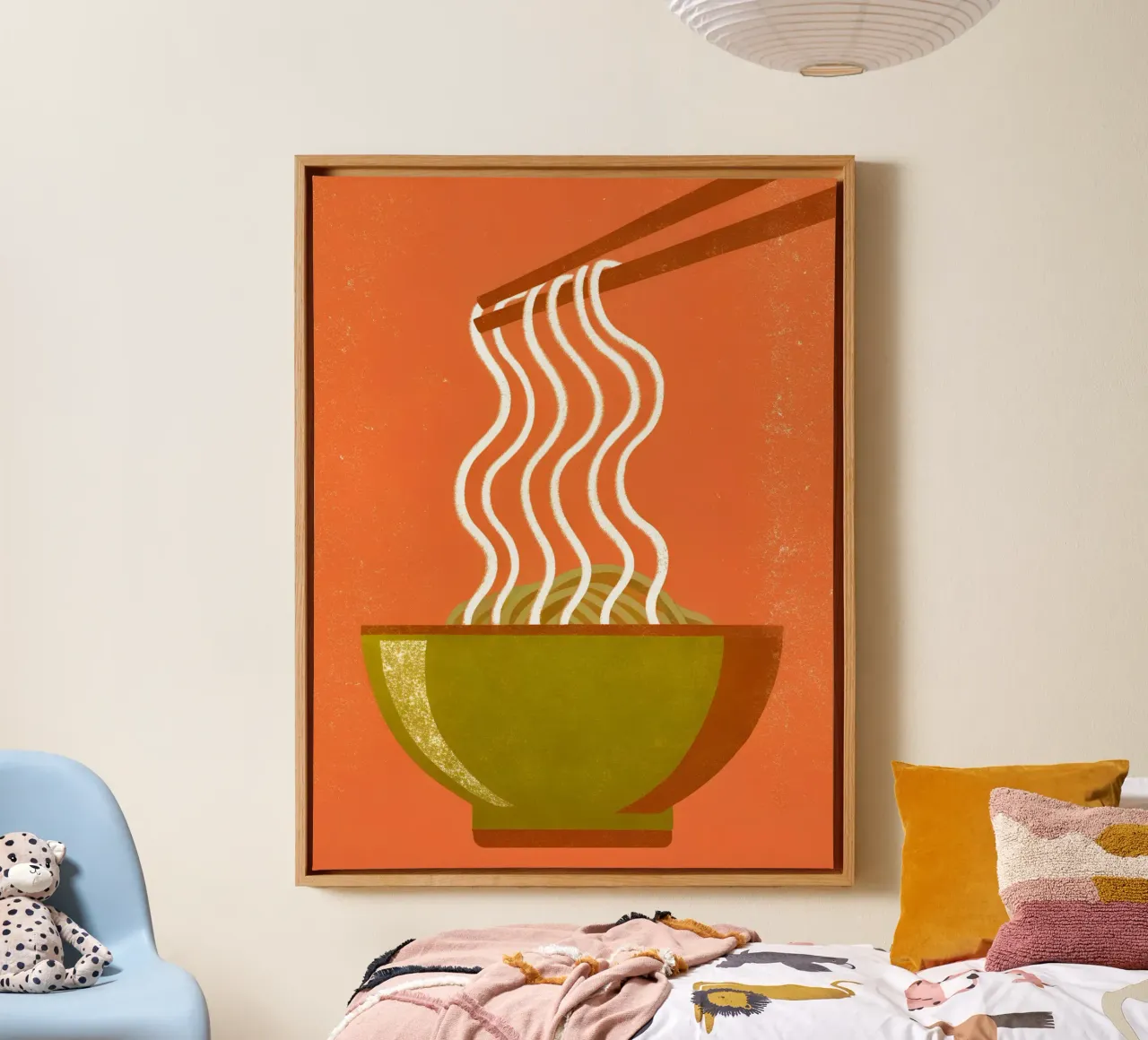 Tagliatelle Retro Pop tela con Cornice a cassetta da THE LATEST SHOP