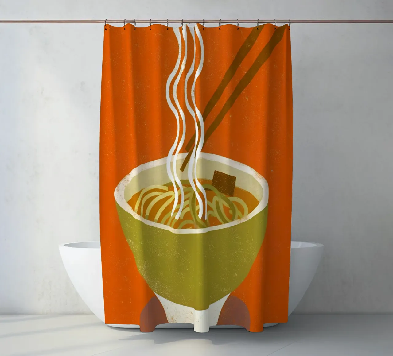 Retro Pop Noodles douchegordijn van THE LATEST SHOP