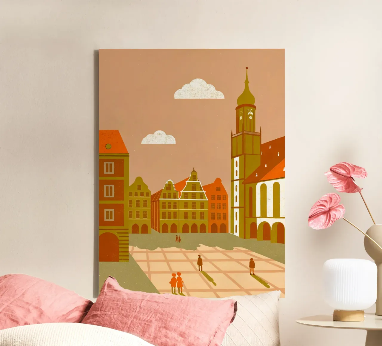 Stedelijke Retro Pop canvas met Baklijst van THE LATEST SHOP