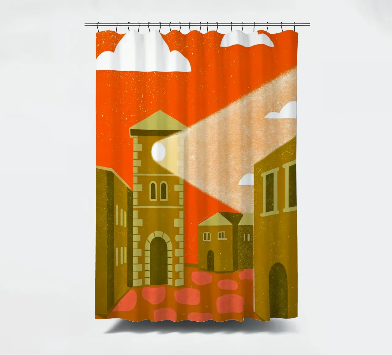Urbaner Retro-Pop Duschvorhang von THE LATEST SHOP