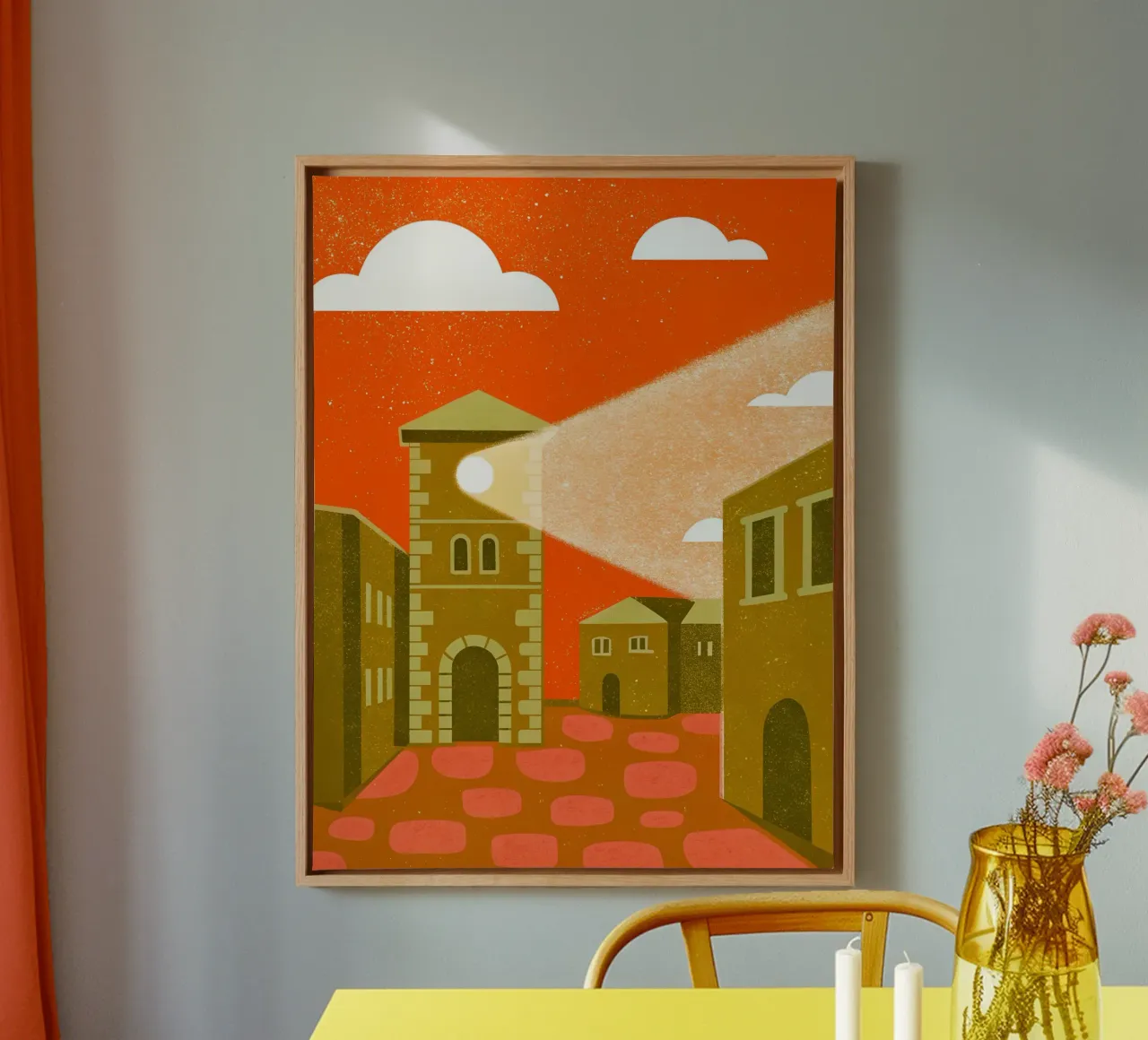 Stedelijke Retro Pop canvas met Baklijst van THE LATEST SHOP