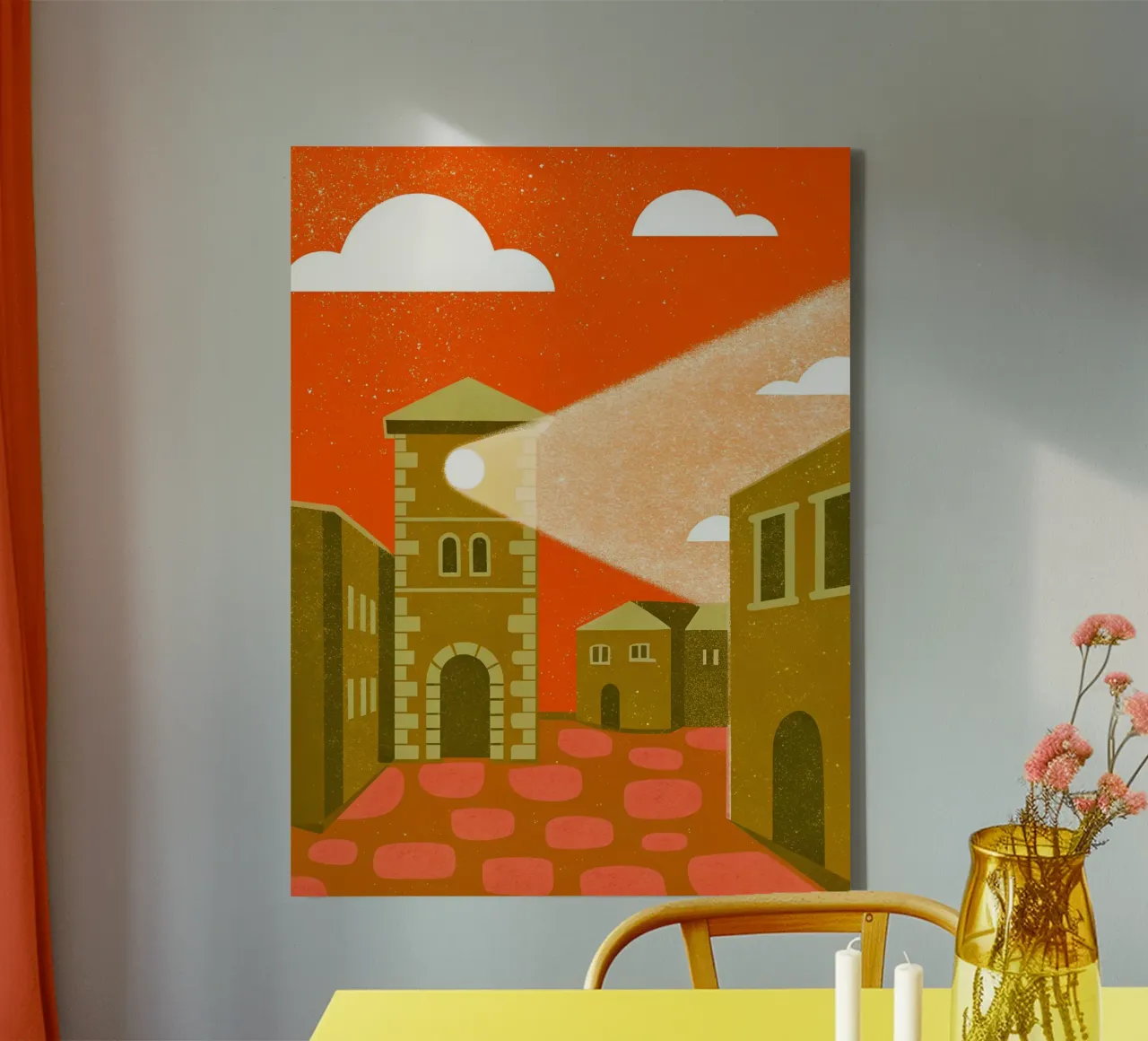 Stedelijke Retro Pop canvas met Baklijst van THE LATEST SHOP