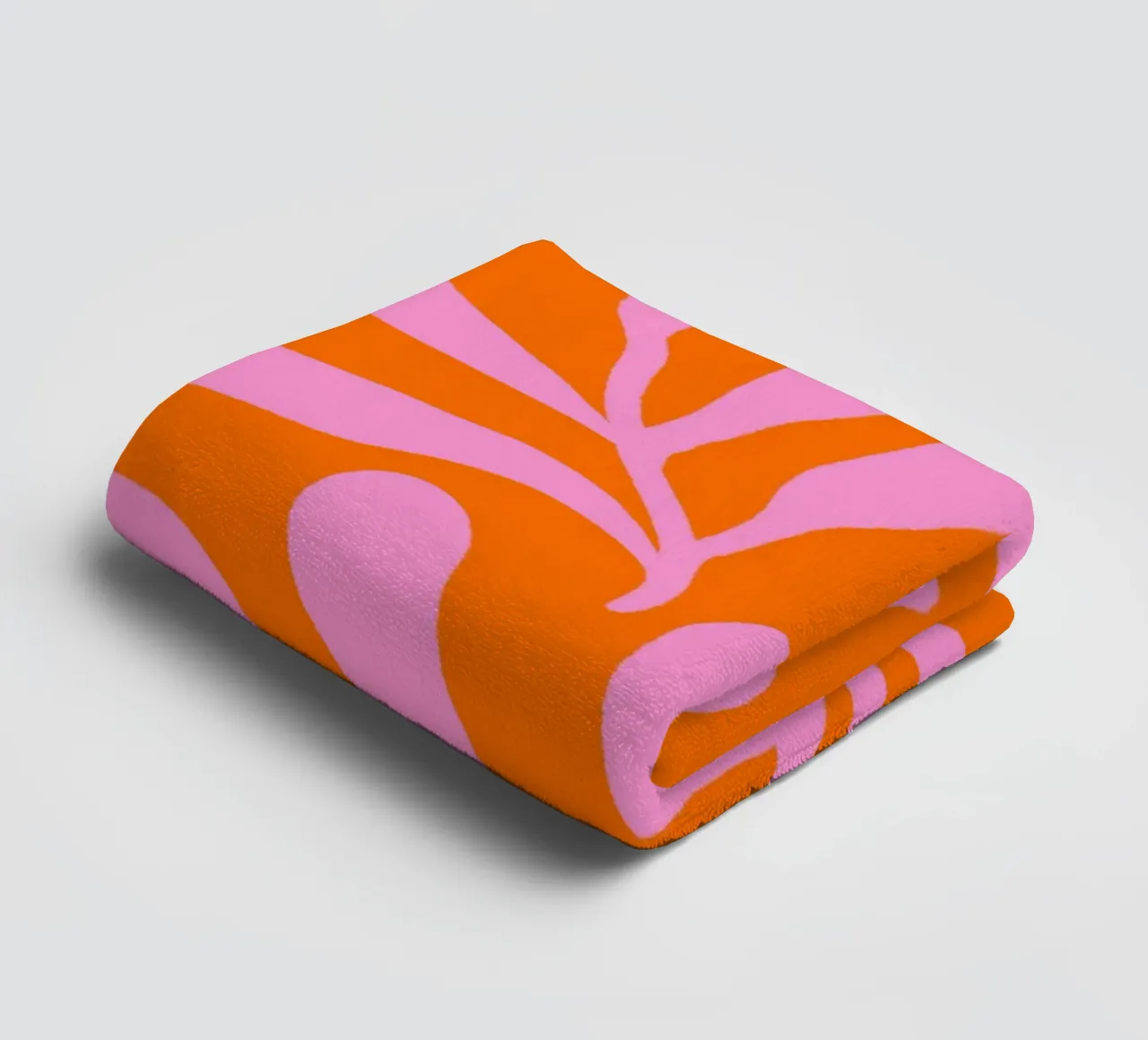Rami colorati - rosa e arancione asciugamano da bagno da Wackapacka