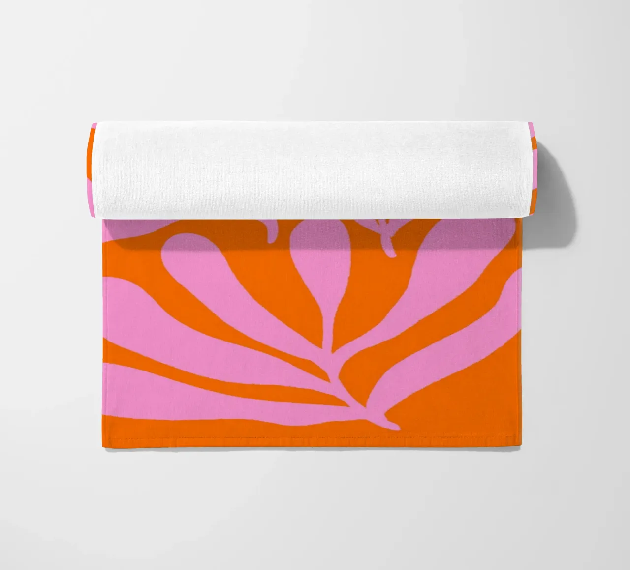 Colorful Branches - pink and orange beach towel by Wackapacka