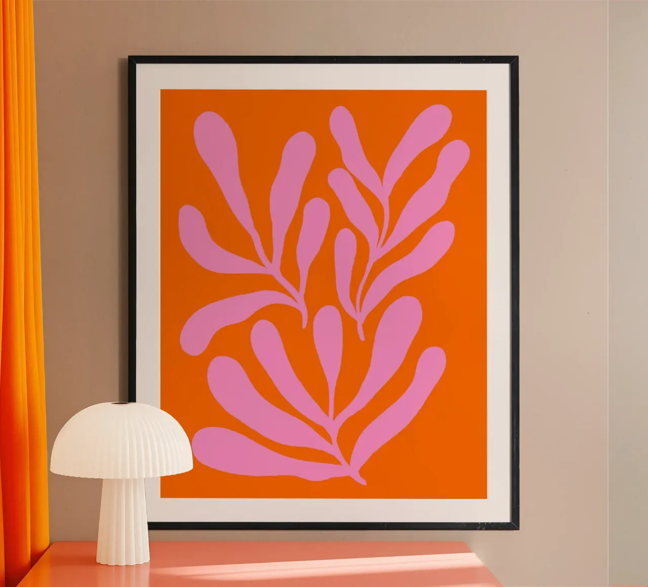 Colorful Branches - pink and orange hahnemühle by Wackapacka